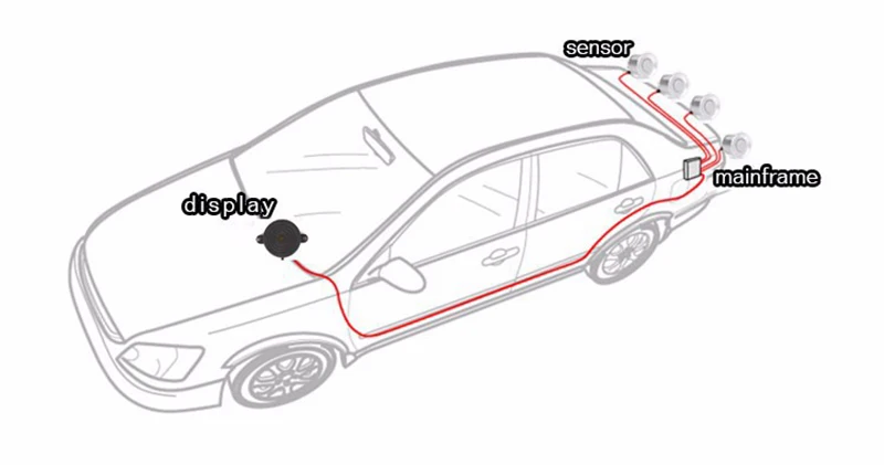 Автомобильный Реверсивный радиолокационный зуммер с 4 датчиками обратный резервный автомобильный парковочный Радар монитор детектор Система Дисплей CST-DW2