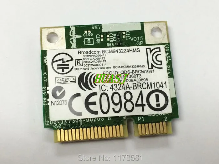 Broadcom BCM4322 беспроводная Wi Fi 802.11BGN Половина мини карта pci e для Dell DW1520 WLAN сеть Ethernet