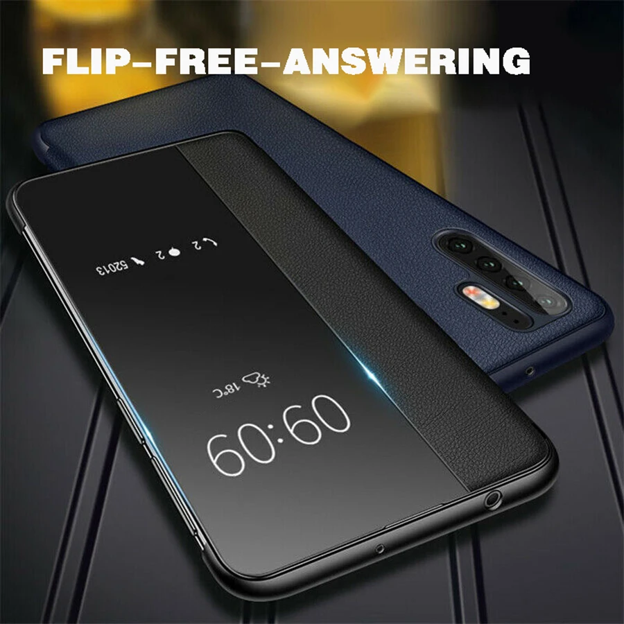 Умный чехол для huawei P30 Pro чехлы P10 P20 откидная Кожаная подставка Оригинальный RIJOW mate