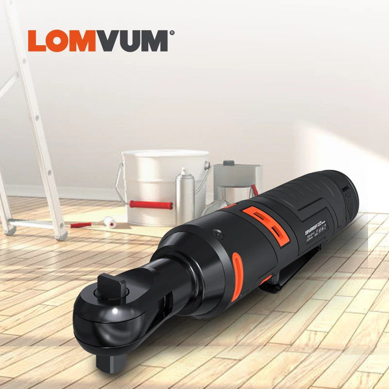 Электрический ключ с трещоткой LOMVUM 12 В 3/8 бескорпусный гаечный набор 60 нм
