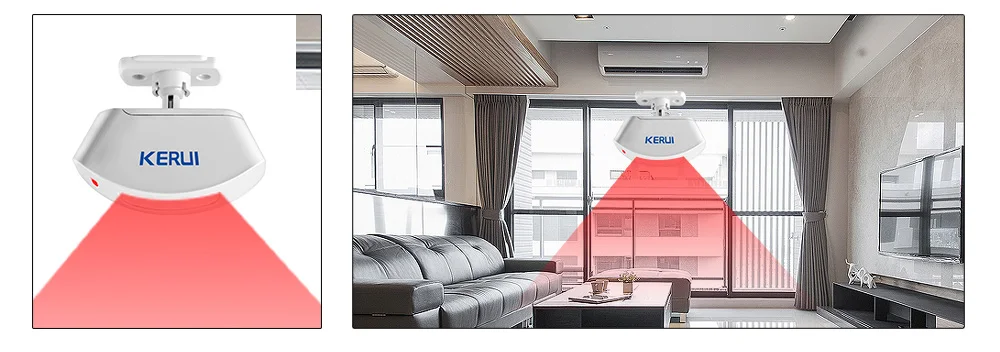 KERUI wifi GSM охранная сигнализация Система детектор дыма беспроводная домашняя сигнализация Встроенная сирена с наружной солнечной сигнализацией