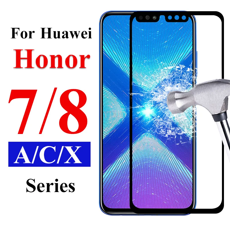 Защитное стекло для Honor 7c 8s 8x 8c 7x 7a Pro, Защитная пленка для экрана, закаленное покрытие для huawei Honer Armor 7 A C X 8 A7 C7 X7 C8 X8
