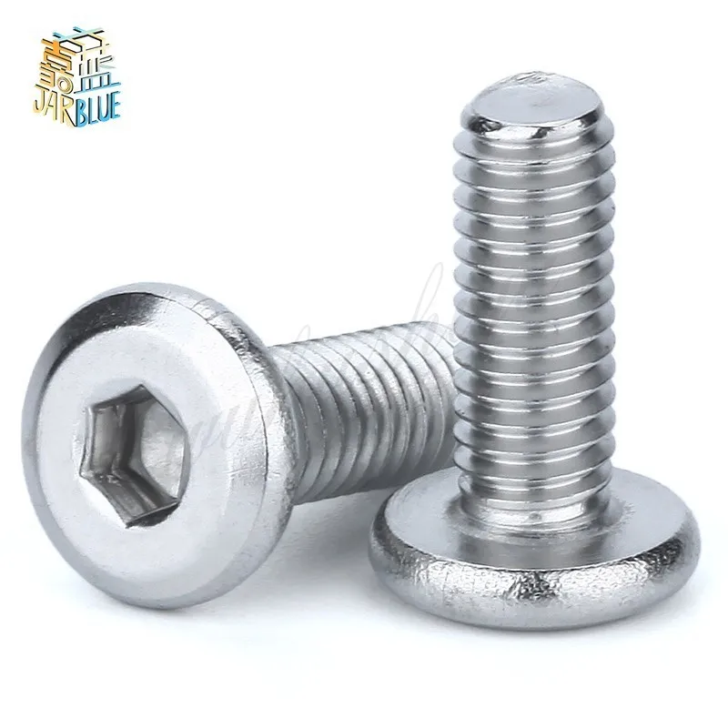 Круглая головка из нержавеющей стали 3PCS M8*16/20/25/30/35/40/45/50/60 304 плоская