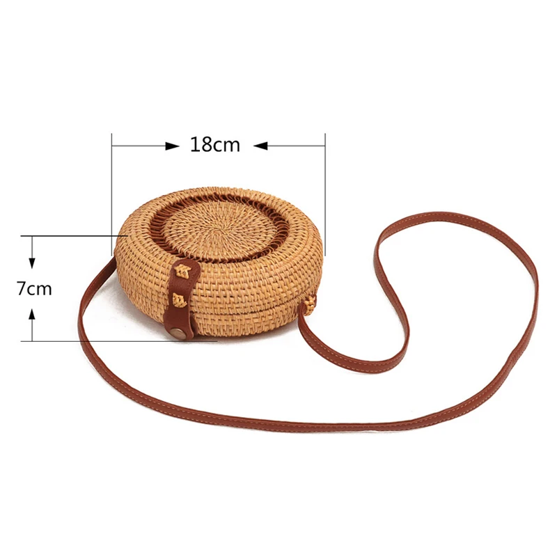 Boho ротанга сумка через плечо с регулируемый кожаный ремень для хранения, сумки для макияжа, органайзер, Тото многоцелевой Для женщин Сумки