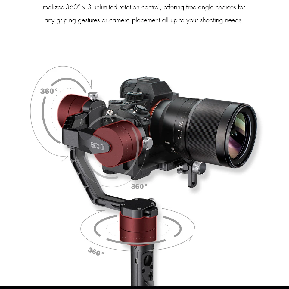ZHIYUN официальный кран V2 3-осевой ручной шарнирный стабилизатор для камеры GoPro набор для DSLR Камера sony/Panasonic/Nikon/Canon