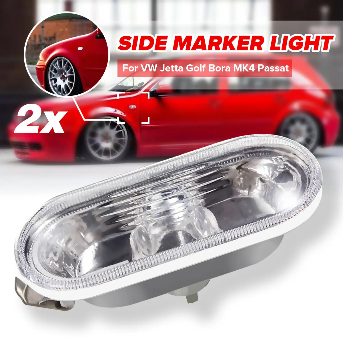 2 шт. автомобильные наклейки на боковую часть маркер светильник для VW Jetta Golf Bora MK4