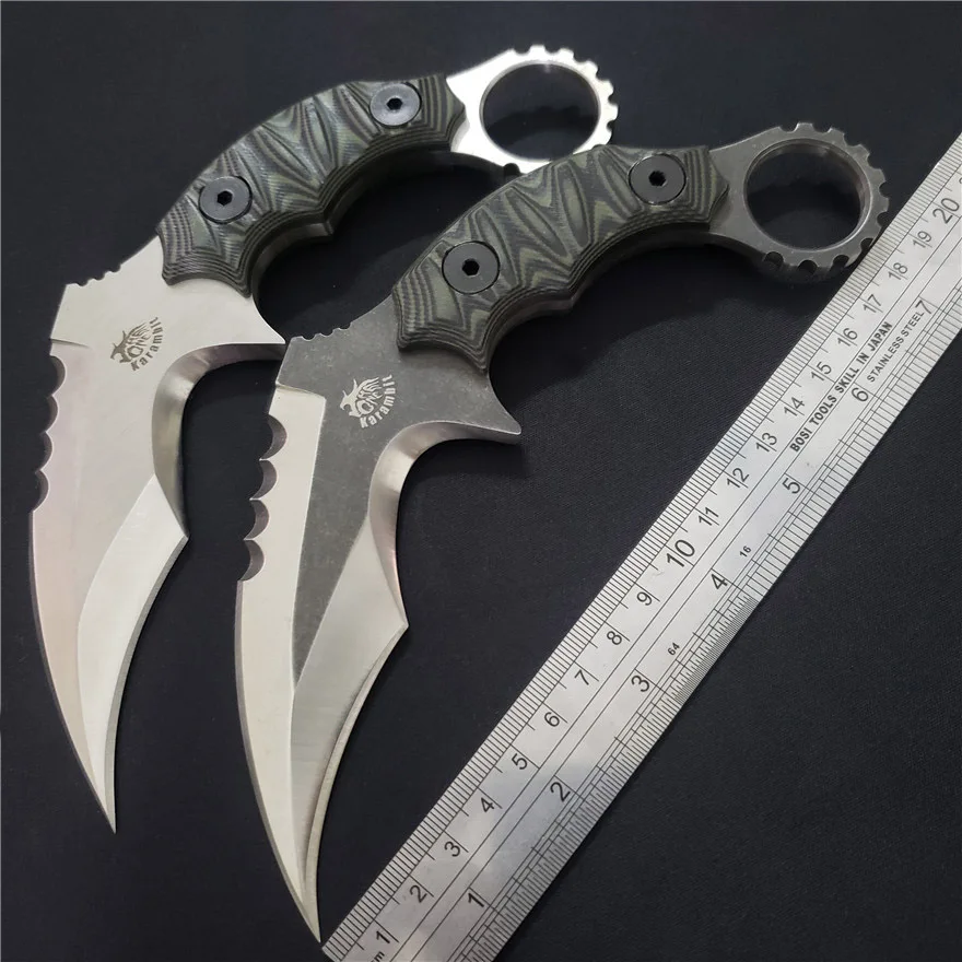 Gryan магазин Коготь Karambit CS GO ножи D2 лезвие G10 Ручка Открытый Тактический Кемпинг выживания фиксированное лезвие нож утилита EDC инструменты