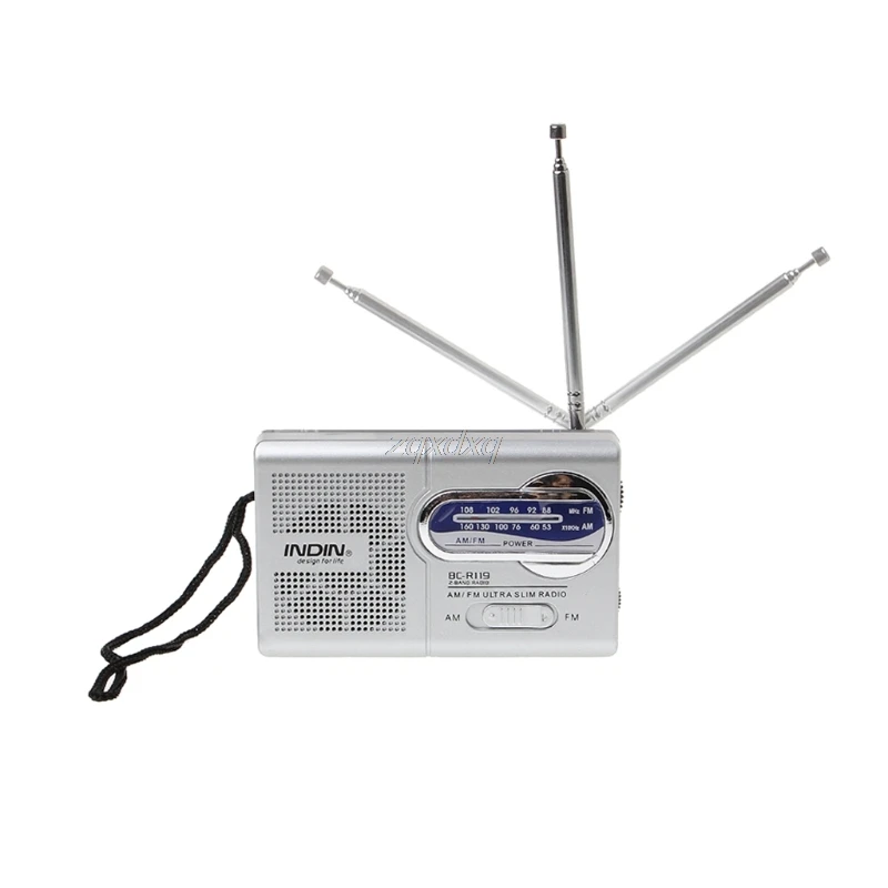 BC-R119 портативное мини-радио 2-полосный AM FM Всемирный приемник Выдвижная антенна DC 3V и Прямая поставка