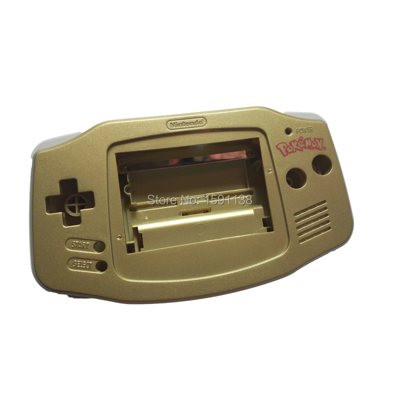 5pcs/lot New product Cartoon Mirror Lens Gold Repair Housing Shell Fit GameboyAdvance Plastic Case Cover Boy Game Color Advance |