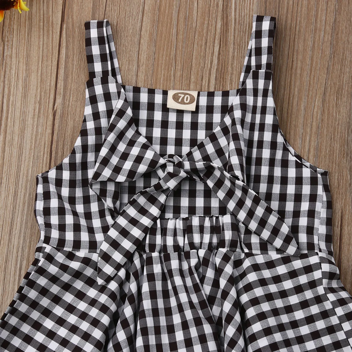 0-5Years 2019 New Girls Kids Summer Baby Sweet Princess Plaid Sleeveless Bowknot Wedding Party Beach Dress | Детская одежда и
