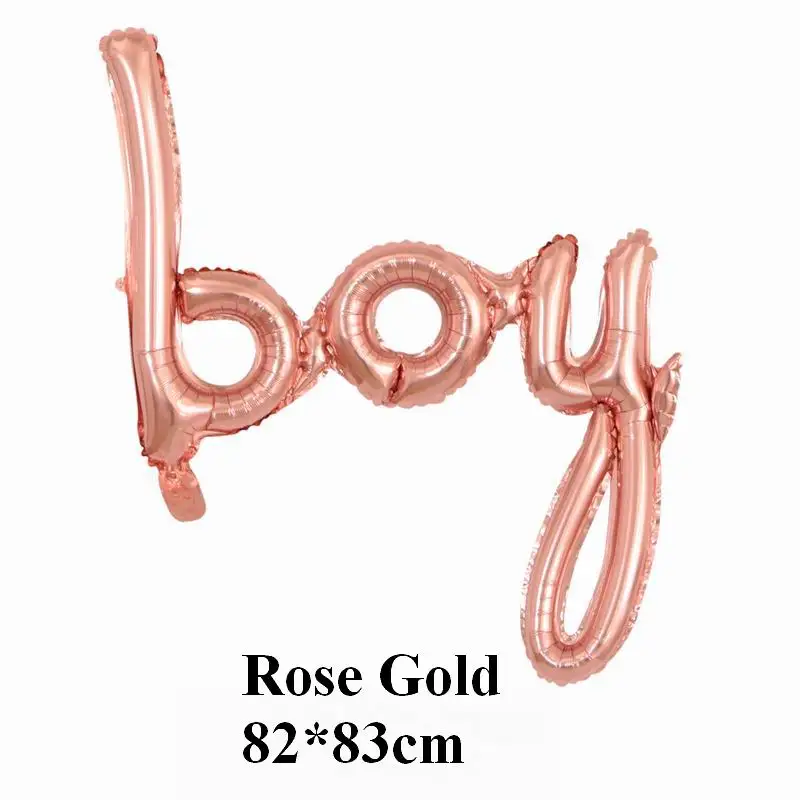 rose gold boy Jumbo One/Детские воздушные шары из фольги для мальчиков и девочек, детские вечерние украшения для вечеринки - Цвет: rose gold boy