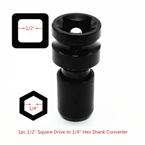 1pc Socket Converter Квадратный привод к шестигранному хвостовику адаптер гнездо привода конвертер быстросъемный ударный ключ отвертка биты держатель адаптер преобразования - Цвет: 1pc Socket Converter