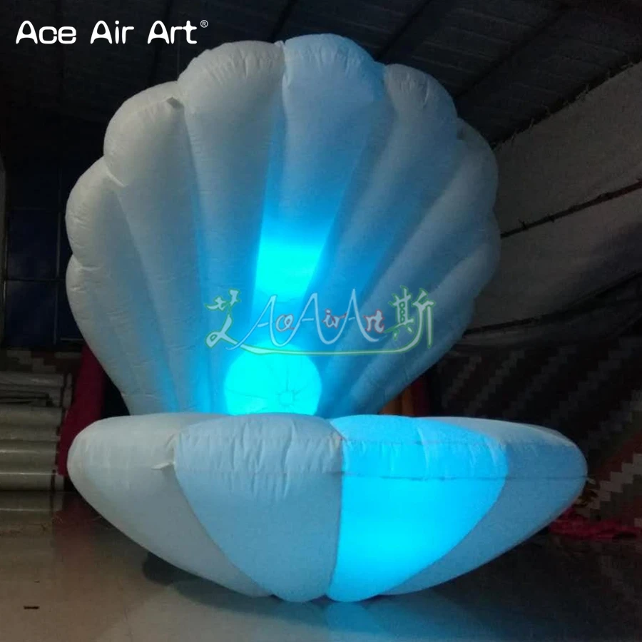 Высококачественная светодиодная надувная Морская ракушка красочная модель