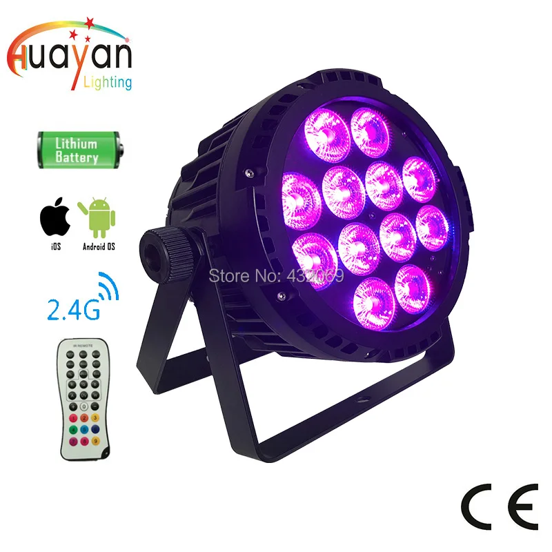 Уличные светодиодные светильники ночного клуба 64 батареи 12x12 Вт dmx uplighting