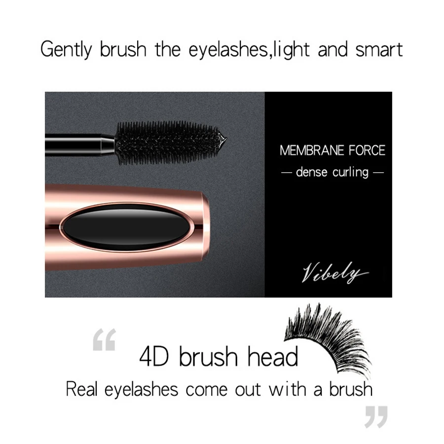 Новинка 4D шелковое волокно Тушь для ресниц водоСТОЙКАЯ Rimel 3d тушь наращивания