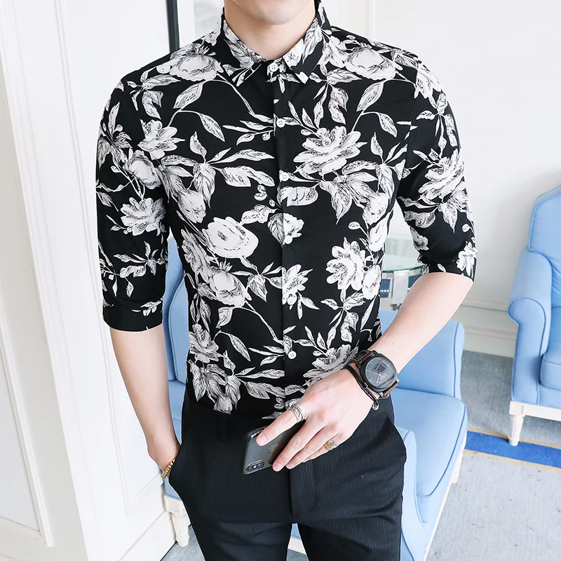 Sunwang 2019 модная мужская гавайская рубашка с коротким рукавом летние красные