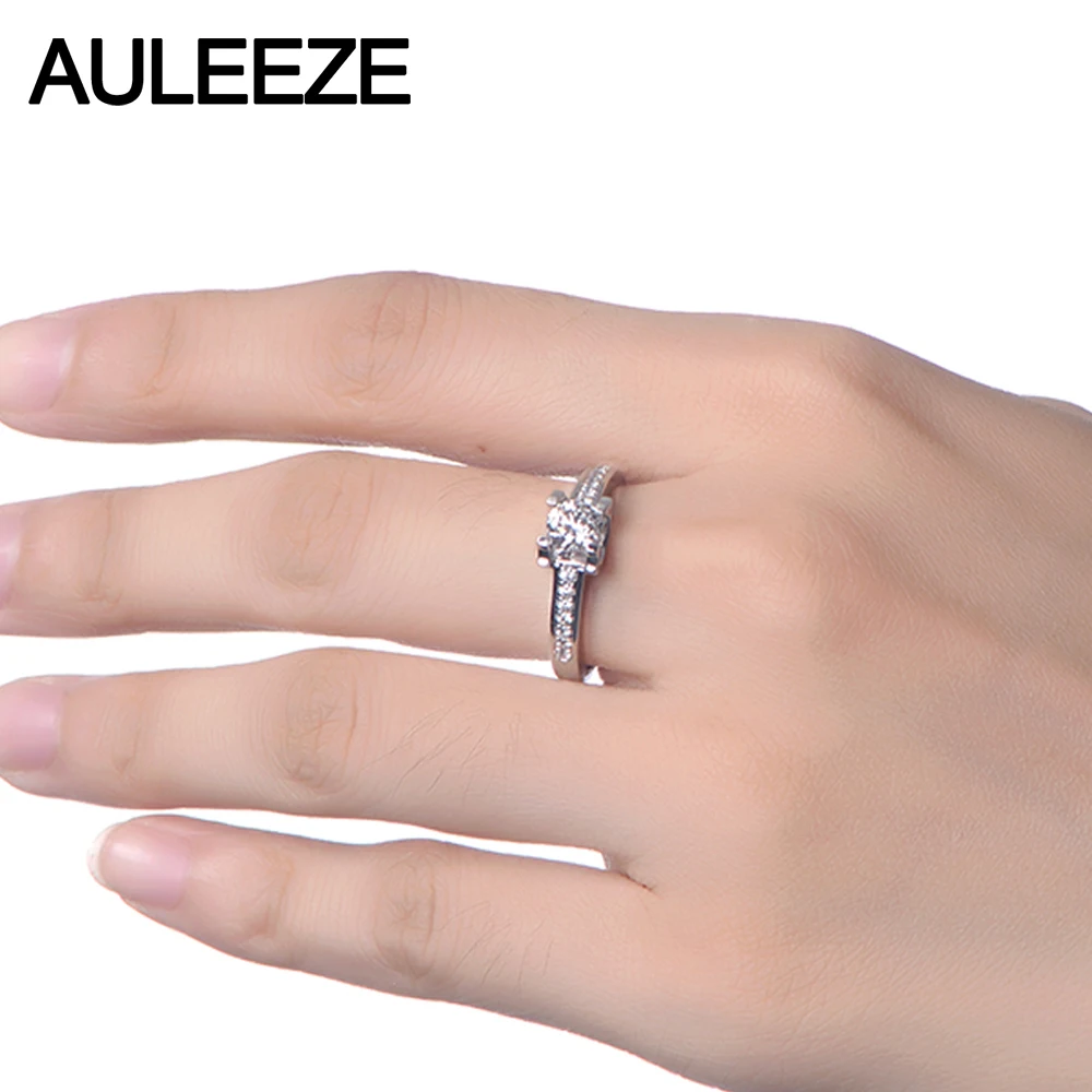 Классическое Обручальное кольцо с муассанитом 585 карат круглые лабораторные