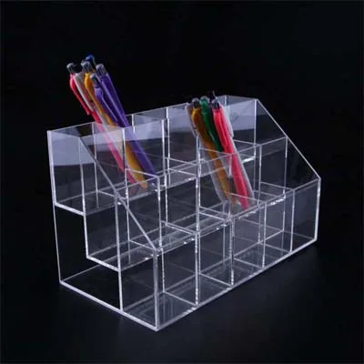 Three Layers Прозрачный акриловый многофункциональный офисный Органайзер, настольная ручка, держатель для карандашей, стойка для лака для ногтей, канцелярские аксессуары, контейнер для ювелирных изделий - Цвет: Three Layers