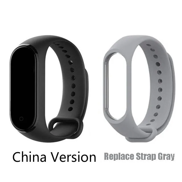 add gray strap Xiaomi Mi браслет 4 Bluetooth 5,0 Фитнес браслет AMOLED цветной сенсорный экран Музыка AI пульс - Цвет: add gray strap