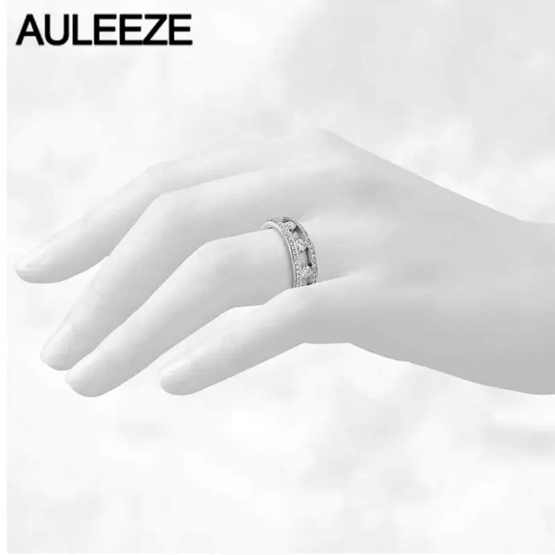 Романтическое обручальное кольцо для женщин Gala Lab Grown Diamond Eternity 14K 585 Белое золото с