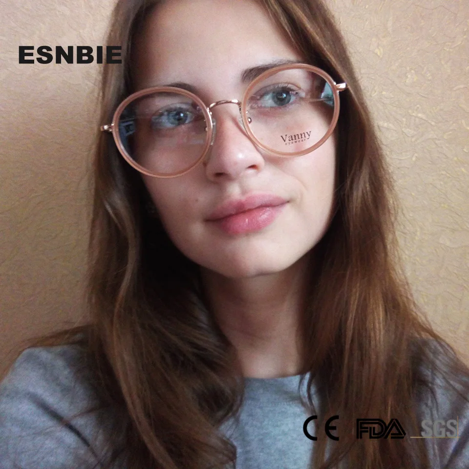 ESNBIE Новые оптические очки круглой формы оправа для женщин высококачественные круглые очки, очки по рецепту оправа oculos grau feminino