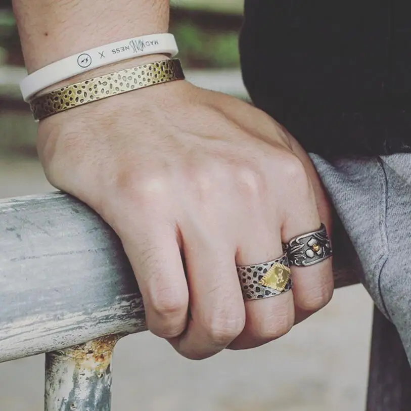 Панк Рок из нержавеющей стали байкерские мужские кольца винтажные готические