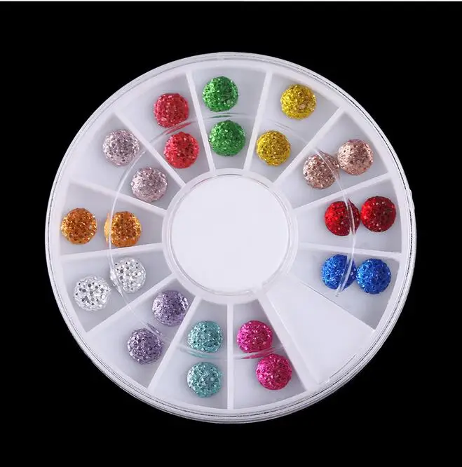 24 шт смешанные цвета 6 мм насадок для ногтей кристалл дизайна украшения diy