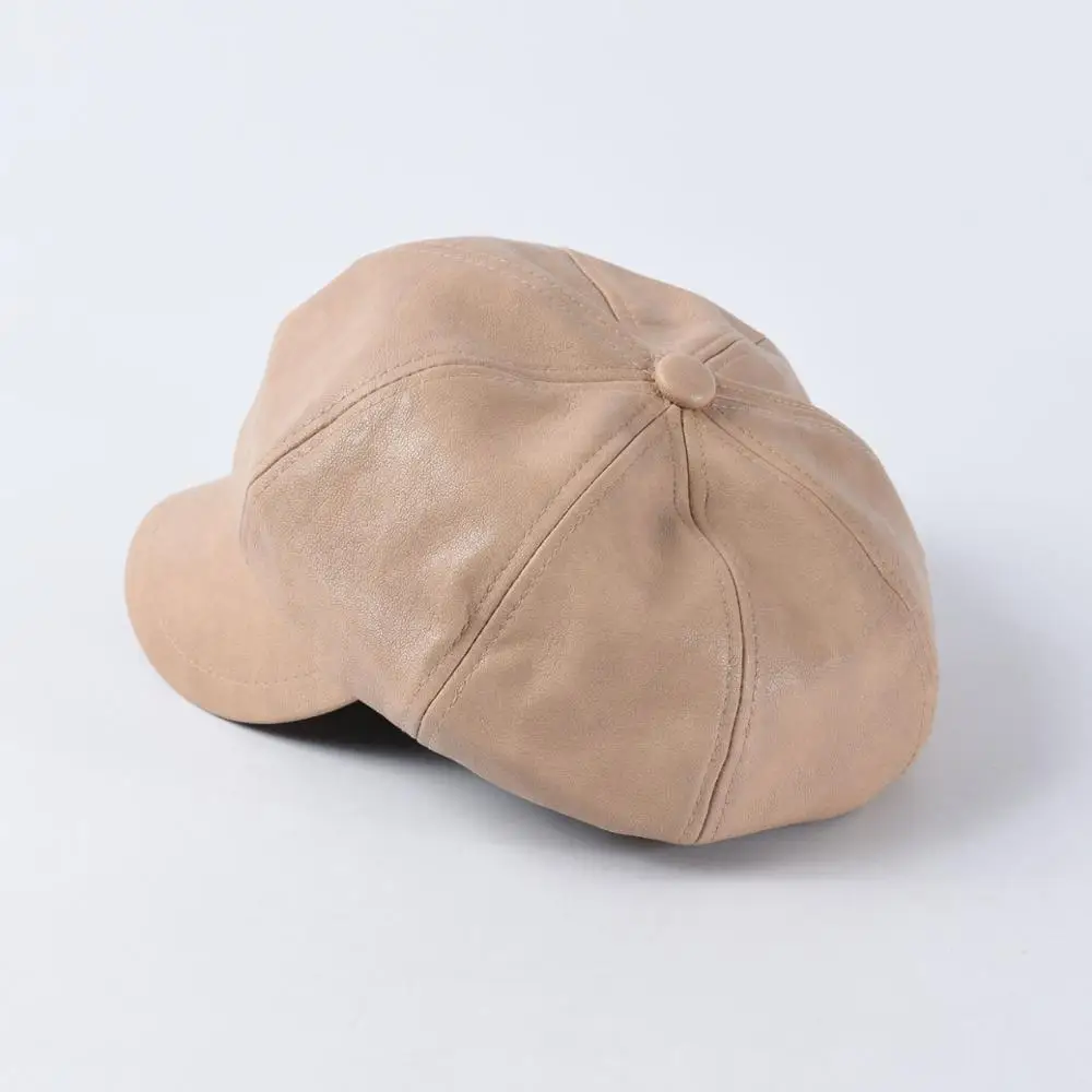 Новинка восьмиугольные шапки USPOP из искусственной кожи однотонные кепки