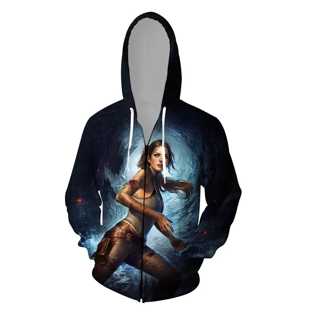 Модный дизайн забавные куртки с 3D принтом популярная игра Tomb Raider пальто в стиле