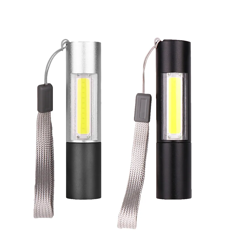 COB Flashlight Zoom Lighting New Handheld Mini Hard Light Powerful Torch Zoomable Outdoors | Лампы и освещение