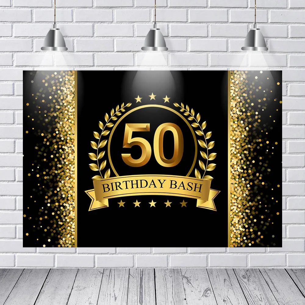 Виниловый фон для фотосъемки с изображением взрослых Роскошные 50th День рождения