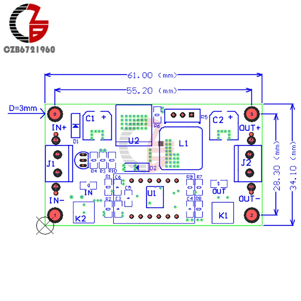 LM2596 DC-DC модуль ldo понижающего преобразователя светодиодный цифровой вольтметр Регулируемый трансформаторный источник энергии Напряжение регулятор метр 12 V-5 V