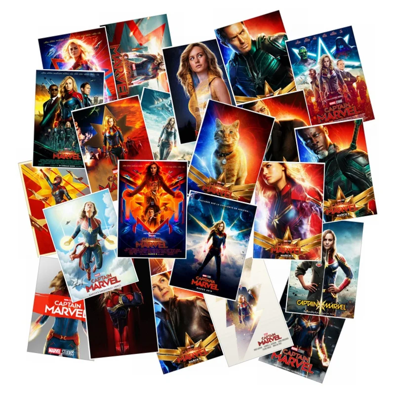 Новые наклейки s 25 шт капитан наклейки MARVEL для чемодана крутой ноутбук скейтборд MARVEL супер стикеры героев для детей Подарки