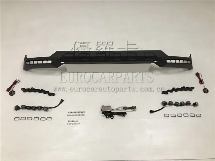 G CLASS W463(G63/G65) G63 передний бампер спойлер с черным и серебристым 12 шт. светодиодный фонарь PP материал