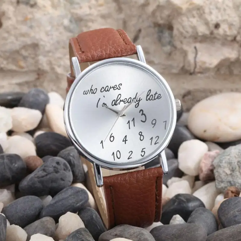 Лидер продаж cool & персонализированные женщин часы Юмористические буквы