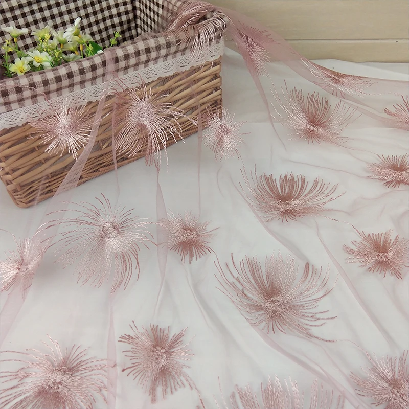 Кружевная ткань с вышивкой в виде фейерверка аксессуары для одежды сделай сам