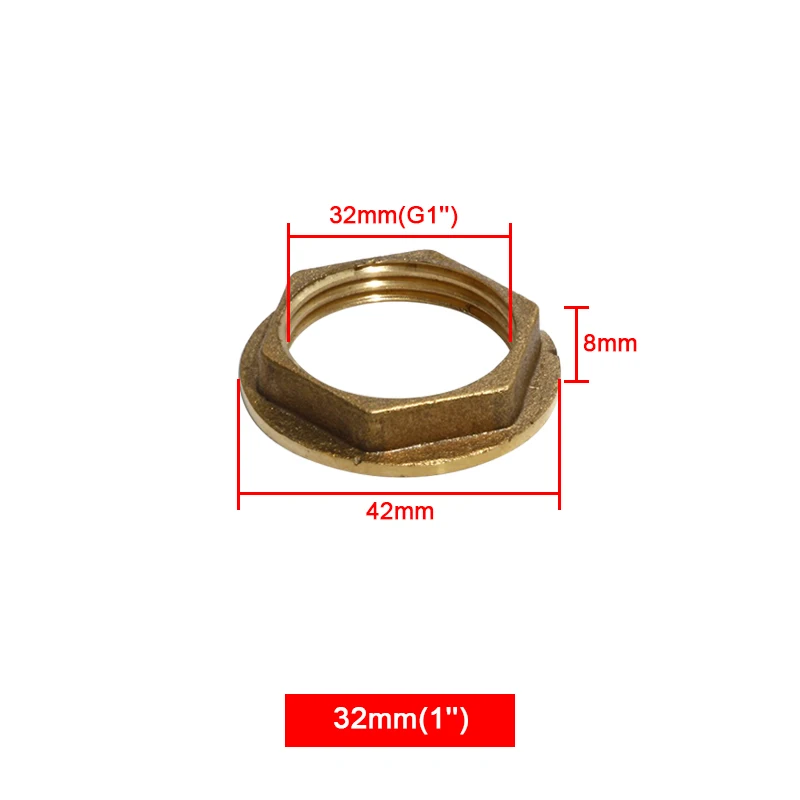 32mm 2 шт. латунные фитинги для труб, гайка с внутренней резьбой, шестигранные гайки, фитинги для труб 1/2 ''3/4'' 1 '', фитинги для водопроводных труб с фланцем - Цвет: 32mm
