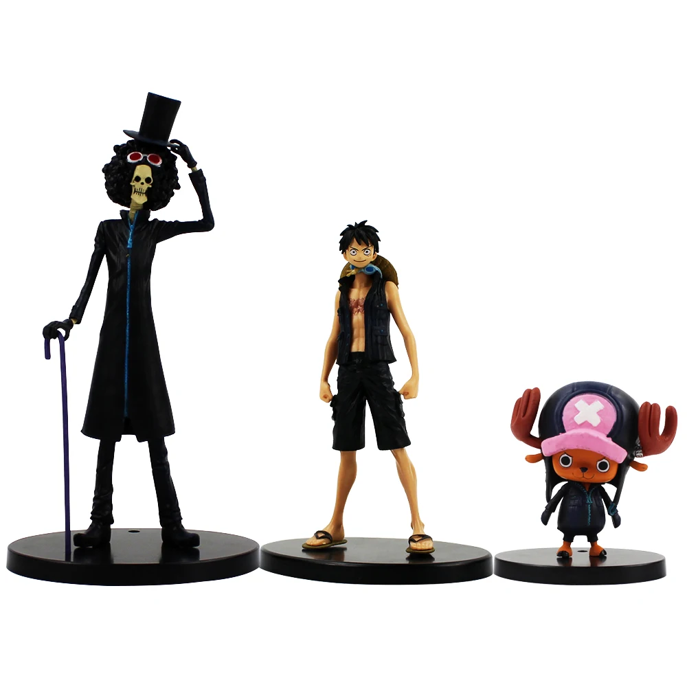 9 шт./лот фигурки Luffy Nami Robin Chopper Zoro Sanji Brook Usopp Franky Film золотые черные модели игрушек |