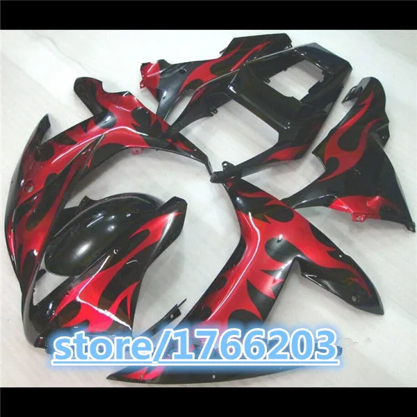 

Лидер продаж Custom для YZF R1 02-03 YZF-R1 2002-2003 YZF1000 YZF R1 02 03 2002 2003 красный черный комплект обтекателей