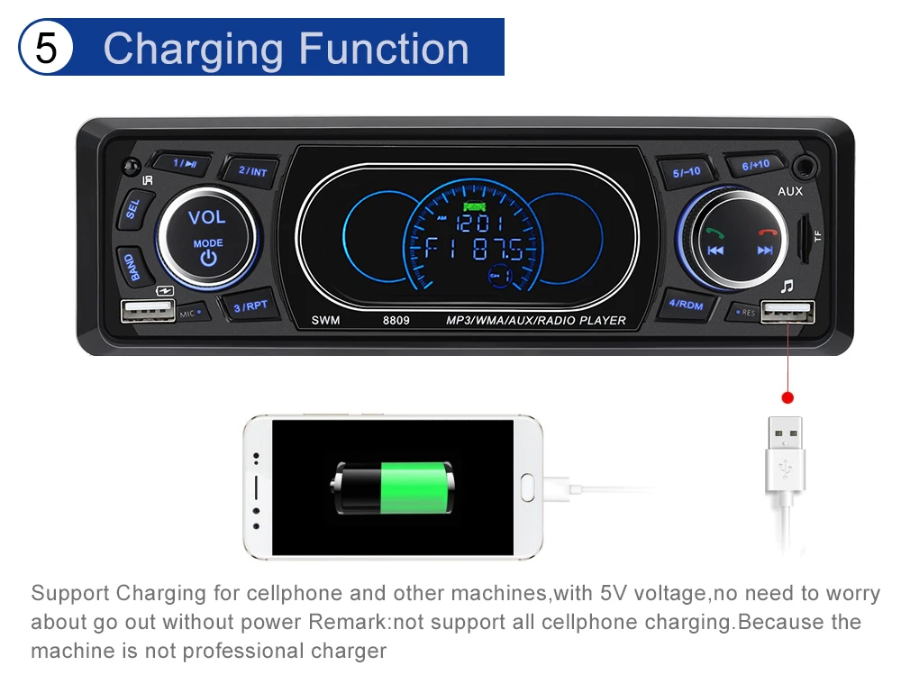 LTBFM двойной USB Bluetooth Авторадио 1 Din автомагнитола Coche рекордер автомобильный стерео Мультимедийный Плеер MP3 FM Aux вход SD часы в тире