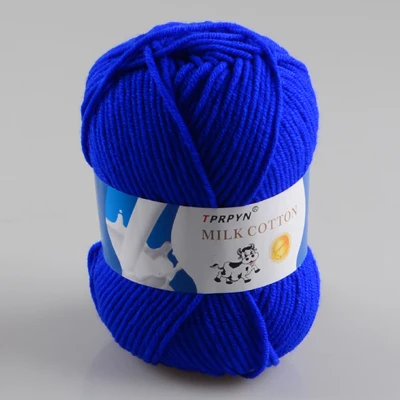 33 dark blue TPRPYN 1 шт. = 50 г пряжа для вязания крючком из молочного хлопка, мягкая теплая Детская Пряжа для ручного вязания - Цвет: 33 dark blue