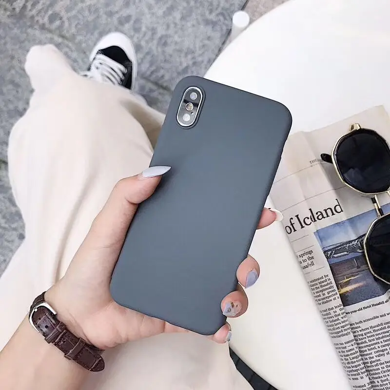 GY Роскошный песчаник матовый Силиконовый чехол для SamSung Galaxy S6 S7 Edge S8 S9 S10 Plus S10E Note 3 4 5 8 9 Мягкий Нескользящий чехол Fundas - Цвет: GY