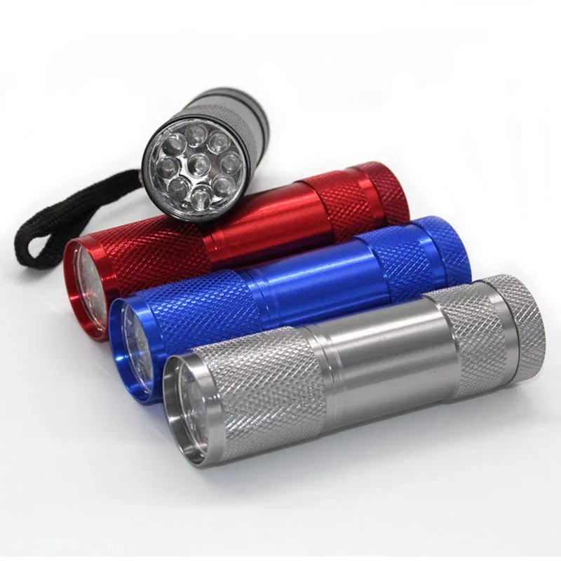 Светодиодный ультрафиолетовый фонарик Wasafire 9 свет 395nm УФ лампа используется 3 * AAA