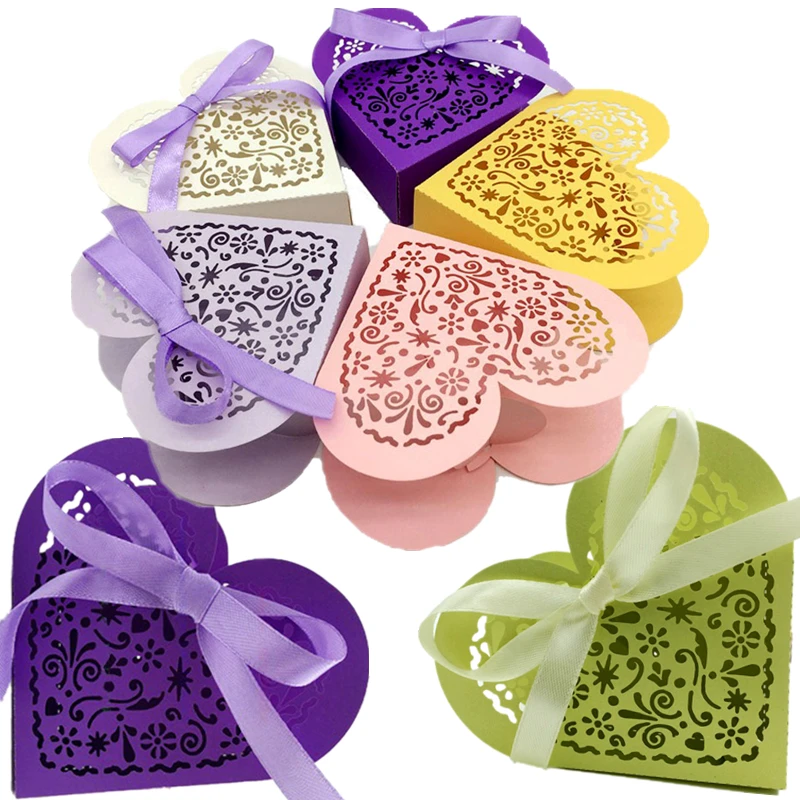 Коробка для конфет в форме сердца 10 шт.|Подарочные сумки и упаковка| |