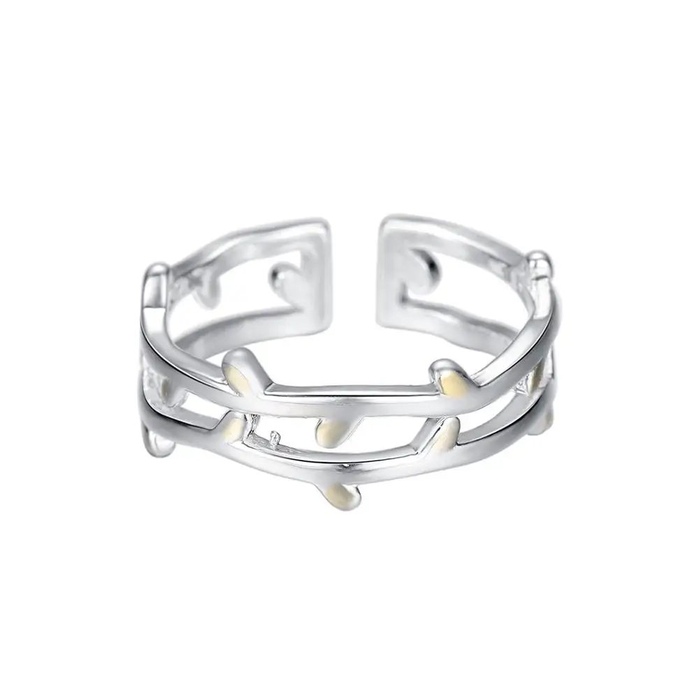 Женское Двухслойное Открытое кольцо QIAMNI модное на палец с отверстиями для