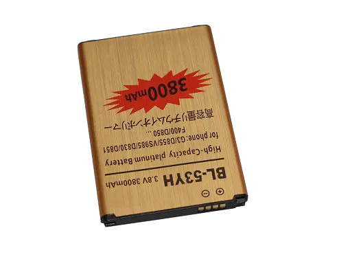 1x3800mAh Золотой литийионный Аккумулятор для Батарея + стены Зарядное устройство LG G3