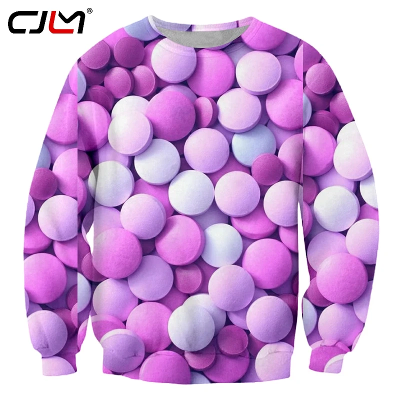 CJLM модная мужская Толстовка 3D медицина сахар забавная уличная одежда Мужской