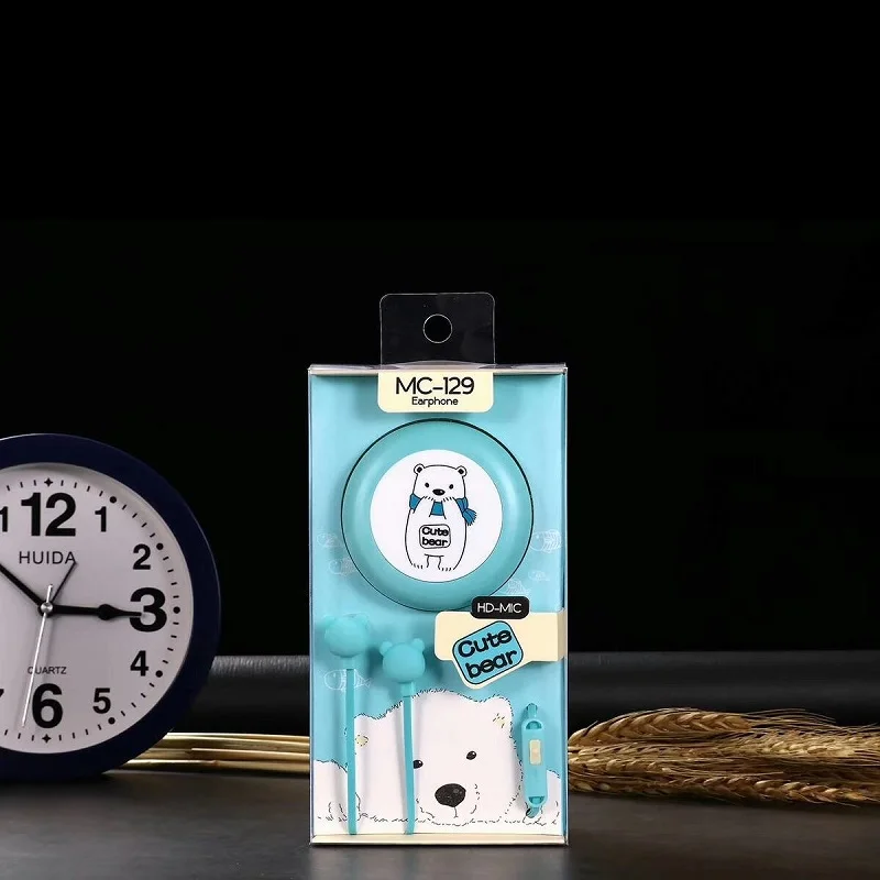 ПВХ 3 5 мм наушников в виде милого медведя наушники вкладыши гарнитура с