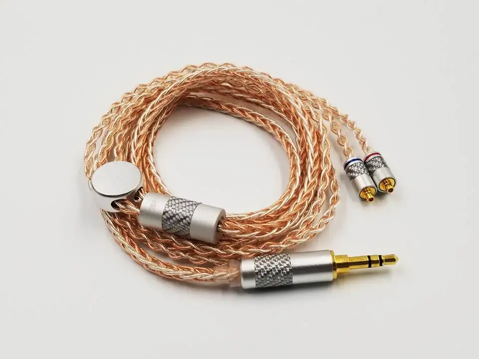 Penon CS819 OCC& посеребренный смешанный плетеный HiFi Audiophile IEM наушник кабель - Цвет: MMCX 3.5mm Audio