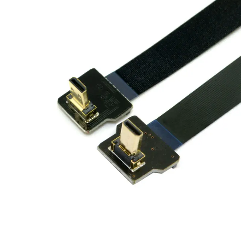 FPV 20 см для Baixo Em Angulo de 90 градусов Micro HDMI-совместимый Macho Top кабель Плоский FPC Multicopt |